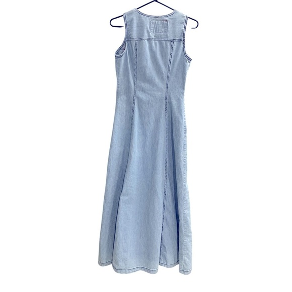 Vintage OUTLAW Western Denim Dress Striped Size 7 - Picture 3 of 8